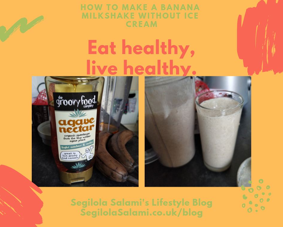 RECIPE How to make a banana milkshake without any ice-cream BLOG POST COVER PICTURE IMAGE ART
