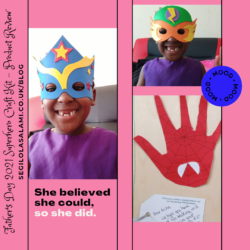 blog post Father’s Day 2021 Superhero Craft Kit – Product Review